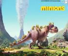 Les Minions avec le dinosaure