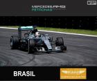 Lewis Hamilton, Mercedes, Grand Prix du Brésil 2015, la deuxième place
