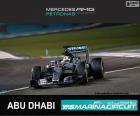 Lewis Hamilton, Mercedes, Grand Prix d'Abou Dabi 2015, la deuxième place