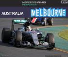 Lewis Hamilton, deuxième au Grand Prix d'Australie 2016 avec sa Mercedes