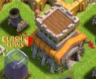 Trois bâtiments de Clash of Clans