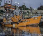 Bateaux de pêche dans le port de Mar de l’argent, l’Argentine