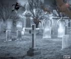 Tombes d’un cimetière, Halloween