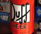 Logo de la bière Duff, connu dans le monde entier pour avoir été la bière préférée d’Homer Simpson