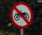 Signal interdit moto