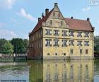 Le château Hülshoff, près de la ville de Münster, Allemagne