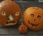 Trois citrouilles d’Halloween