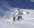 Cinq alpinistes