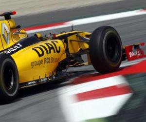 Puzzle Robert Kubica - Renault - Barcelone 2010