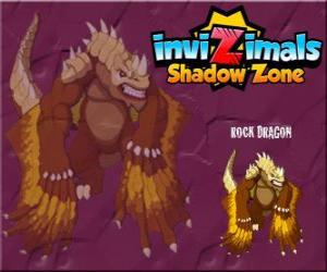 Puzzle Rock Dragon. Invizimals Shadow Zone. Les dragons de rocher vivent dans les cratères de volcans