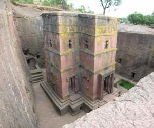 Puzzle Rock églises taillées de Lalibela en Ethiopie.