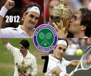 Puzzle Roger Federer Champion de Wimbledon 2012