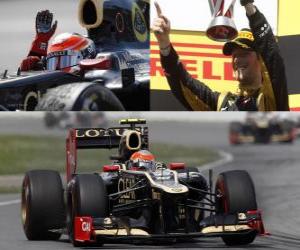 Puzzle Romain Grosjean - Lotus - Grand prix du Canada (2012) (2e position)
