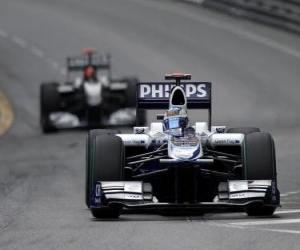 Puzzle Rubens Barrichello - Williams - Monte-Carlo 2010