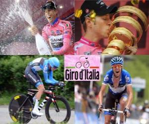 Puzzle Ryder Hesjedal, champion Tour d'Italie de 2012