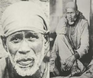 Puzzle Sai Baba de Shirdi, gourou indien, yogi et fakir qui est considéré par ses disciples comme un saint