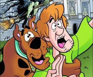 Puzzle Scooby-Doo et son ami Shaggy fugue avec peur