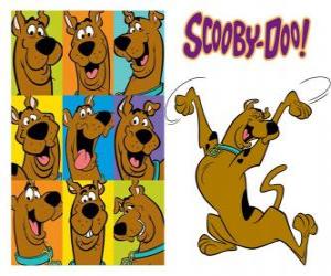 Puzzle Scooby-Doo, le chien de race Dogue allemand qui parle le plus célèbre et le héros de nombreuses aventures