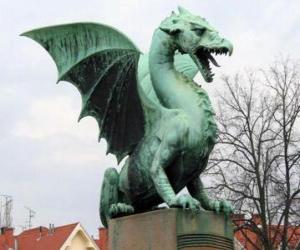 Puzzle Sculpture dragon ailé