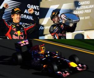 Puzzle Sebastian Vettel célèbre sa victoire dans le Australie Grand Prix (2011)