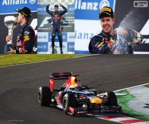 Puzzle Sebastian Vettel célèbre la victoire lors du Grand Prix du Japon 2012