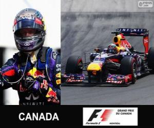 Puzzle Sebastian Vettel célèbre sa victoire dans le Grand Prix du Canada 2013