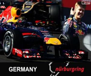 Puzzle Sebastian Vettel célèbre sa victoire dans le Grand Prix d'Allemagne 2013