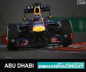 Puzzle Sebastian Vettel célèbre sa victoire dans le Grand Prix d'Abu Dhabi 2013