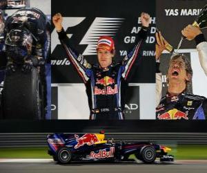 Puzzle Sebastian Vettel fête sa victoire dans le Grand Prix Abu Dhabi (2010)