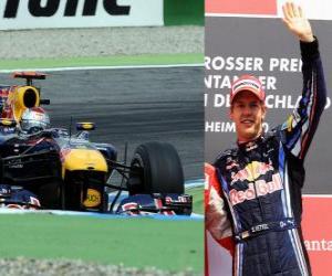 Puzzle Sebastian Vettel - Red Bull - Hockenheim, Grand Prix d'Allemagne (2010) (classé 3ème)