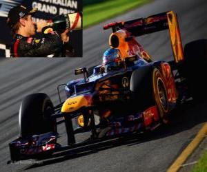 Puzzle Sebastian Vettel - Red Bull - Melbourne, Australie Grand Prix (2012) (2e place)