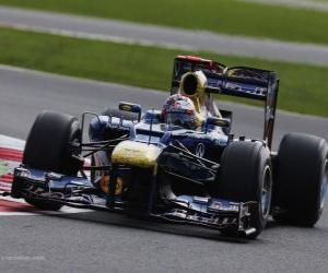 Puzzle Sebastian Vettel - Red Bull - Grand Prixe Angleterre 2012, 3e place