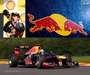 Puzzle Sebastian Vettel - Red Bull - Grand Prix de Belgique 2012, 2 ° classés
