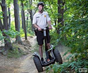 Puzzle Segway, un gyropode, c'est-à-dire un véhicule électrique monoplace