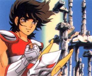 Puzzle Seiya de Pégase, le personnage principal de Saint Seiya ou Les Chevaliers du Zodiaque