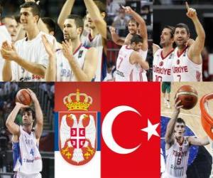 Puzzle Serbie - Turquie, demi-finales 2010, la Turquie mondial de la FIBA