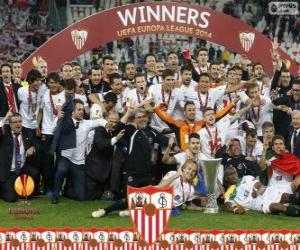 Puzzle Sevilla FC, champion UEFA Europe League 2013-2014