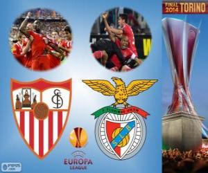 Puzzle Sevilla vs Benfica. Europe League 2013-2014 Final à Juventus Stadium, Turin, Italie