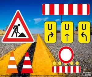 Puzzle Signalisation de travaux routiers