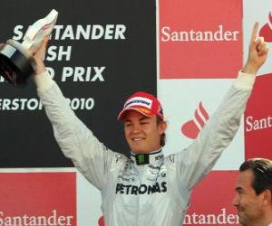 Puzzle Silverstone Nico Rosberg - GP Mercedes - 2010 (3e rang)