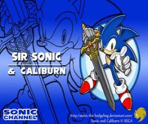 Puzzle Sir Sonic, Sonic avec l'épée d'un chevalier