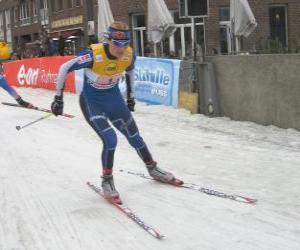 Puzzle Skieur de ski de fond