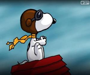 Puzzle Snoopy pilote d'avion