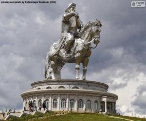 Puzzle Statue équestre de Gengis Khan, Mongolie