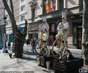 Puzzle Statues humaines, Barcelone