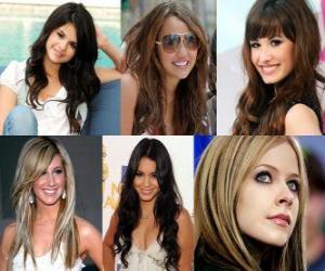 Puzzle Superstar, Selena Gomez, Miley Cyrus, Demi Lovato, Ashley Tisdale, Vanessa Hudgens, Avril Lavigne