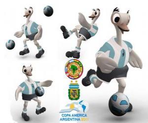 Puzzle Suri mascotte de la Copa América Argentine 2011, une commune de Rhéa, est également souvent appelé American autruche