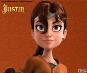 Puzzle Talia est camarade d'aventures de Justin