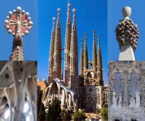 Puzzle Temple expiatoire de la Sainte Famille - Sagrada Família - Barcelone, Espagne.