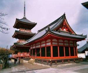 Puzzle Temple japonais en Kiyomizu-dera, dans l'ancienne ville de Kyoto, Japon